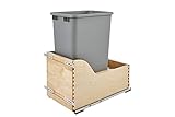 Rev-A-Shelf – 4 wcsc-1550dm-1 – Single 50 QT. Herausziehbare Boden Halterung Holz und Silber Sammelbehälter mit Soft-Schließ-Folien