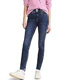 Street One Damen Style York Jeanshose Slim und High, Brilliant Indigo Random wash, 30W /30L