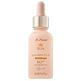 M Asam SUN Drop Fluid LSF 50 (30 ml) – Pflegendes Sonnenschutzserum Fürs Gesicht Mit Intensivem Schutz Vor UVA- & UVB-Strahlung & Hautalterung, Aloe Vera & Hyaluron, Vegane face care