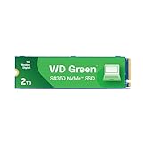 WD Green™ SN350 NVMe SSD Festplatte 2 TB, M.2 2280 (Schnelle NVMe™-Leistung von bis zu 2.400 MB/s, stoßsicher bei Erschütterungen und Stürzen, ideal für Computer mit einem NVMe™-Steckplatz)