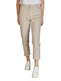 DENIMFY Cordhose Damen Mom Fit High Waist Gerades Bein Stretch DFLisa Cord Hose Pants Reißverschluss Taschen Einfarbig Beige L, Größe:L, Farben:Light Sand (60200)