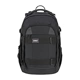 BOLD Lässig Schulrucksack mit Reflektoren und höhenverstellbarem Rückenteil/School Backpack Bold black