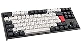 Ducky ONE 2 TKL Tuxedo Gaming Tastatur, MX-Blue - Schwarz/Weiß/Rot