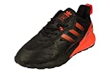 adidas Originals ZX 2K BOOST 2.0 - Herren Schuhe Schwarz-Rot GZ7735 - Grösse: EU 41 1/3 UK 7.5