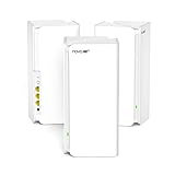 Tenda Nova MX21-Pro Mesh WLAN Wi-Fi 6E System, AXE5700 Tri-Band(Unterstützt 6G-Band) Mesh WiFi Repeater & Router Kompatibel mit Amazon Alexa. empfohlen für Häuser mit 4-7 Schlafzimmern,