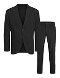 JACK&JONES Herren JJEJAXON Jersey Suit Anzug, Black/Fit:Slim FIT, 55