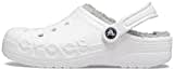 Crocs Mixte Baya Lined Clog Sabot, White Light Grey, 39/40 EU