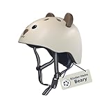 HUDORA Kinderhelm Beary - Bequemer Kleinkind-Helm in XXS/XS - Sicherer Fahrradhelm mit süßem Bären-Motiv - Hochwertiger Kinder-Helm für Mädchen & Jungen - Ideal für Laufrad / Scooter & Fahrrad