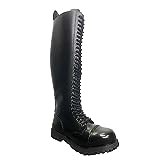 Darksteyn 30 Loch Stiefel Ranger Springerstiefel Army Leder Schwarz Boots (eu_footwear_size_system, adult, men, numeric, medium, numeric_42)