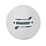 Herz & Heim® Golfball mit Namen personalisert / 3er Pack/Golf-Geschenk Schläger