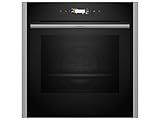 NEFF B54CR71N0, N 70, Smarter Einbau-Backofen, 60x60 cm, Made in Germany, Pyrolyse, Optimaler Zugriff mit Slide&Hide, Full Touch TFT-Display, Air Fry Funktion, Automatikprogramme, Soft Open, Edelstahl