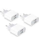 USB Ladegerät, 3-Pack 2.1A/5V Adapter für iPhone 11 XS XR X 8 7 6 6S Plus 14 13 12 Samsung,Stecker Netzteil Netzstecker Ladestecker Stromadapter Schnellladen Steckdosenadapter Ladeadapter Nisiyama