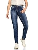 CECIL Damen B377687 Jeans Casual Fit, Mid Blue Wash, 30W / 28L EU