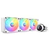 NZXT Kraken 360 RGB - RL-KR360-W1-360mm AIO CPU Wasserkühlung - 1,54'' LCD Display 240x240-3x120mm Core Fans - EIN Breakoutkabel zur einfachen Installation - anpassbar durch NZXT CAM - Weiß