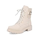 Rieker Damen Schnürstiefeletten 72631, Frauen Stiefeletten,schnürboots,übergangsschuhe,Stiefel,Bootee,Booties,halbstiefel,beige (62),38 EU / 5 UK