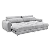 Stella Trading BARURA Big Sofa in Cord-Optik, Dove - Bequeme Wohnzimmer Couch mit großer Liegefläche - 292 x 90 (74) х 194 cm (B/H/T)