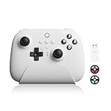 8BitDo Ultimate Bluetooth & 2.4g Controller mit Ladestation 22 Spielstunden, Wireless Switch Controller Gaming Controller USB Kabel Gamepad für Switch und Windows (Weiß)