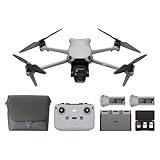 DJI Air 3S Fly More Combo (RC-N3), Drohne mit 1“ CMOS Weitwinkel- & mittlerer Telekamera, 4K/60fps HDR Video, omnidirektionale Hinderniserkennung bei Nacht und 3 Akkus für längere Flugzeit