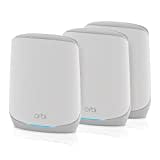 NETGEAR Orbi WiFi 6 Mesh WLAN System (RBK763S) | WiFi 6 Router mit 2 Satelliten-Repeatern | Abdeckung von bis zu 525 m², 75 Geräte | AX5400 bis zu 5,4 GBit/s