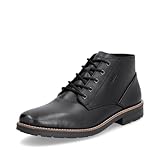 Rieker Herren Schnürstiefeletten 33207, Männer Stiefeletten,schnürboots,übergangsschuhe,Boots,Stiefel,Bootee,Booties,schwarz (00),42 EU / 8 UK