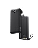 VRURC Powerbank 20000mAh mit Kabel USB C Power Bank Schnelles Aufladen 22.5W Tragbares Ladegerät Fast Charging mit LED Display Externer Handyakkus Kompatibel mit iPhone, Huawei, Samsung usw