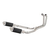 For Yamaha TDM 900 2002-2013 TDM900 Motorrad Auspuff + Middle Link Pipe Abgaskrümmer (B)