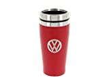 BRISA VW Collection - Original Volkswagen Isolierter Edelstahl Thermo-Becher (Doppelwandig/450ml/Rot)