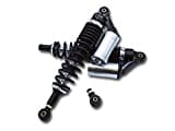 ZT-Tuning Set: Performance-Federbeine Schwarz/Silber mit ABE, mit externen Ausgleichsbehälter, 360mm - für Simson S50, S51, S70