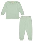 loud + proud Unisex Kinder Feinripp, Bio Baumwolle Und GOTS Zertifiziert Schlafanzug, Pistacchio, 110-116 EU