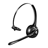 TECKNET Bluetooth Headset mit Mikrofon, kabelloses PC Headset, Rauschunterdrückung und Freisprechen Chat Headset für Computer, Callcenter, Telefonkonferenzen, Super Leicht, Ultra Komfort