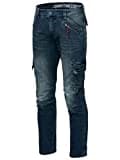 Timezone BenTZ Ben Herrenhose Cargohose Jeanshose lässig modern (W36/L30, Light royal wash)