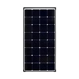 enjoy solar Mono 120W 12V Ultra SunPower Back-Contact Solarpanel Solarmodul Photovoltaikmodul mit schwarzen Rahmen und weißem Back- Sheet, ideal für Wohnmobil, Gartenhäuse, Boot