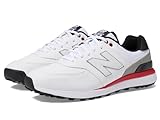 New Balance Herren 574 Greens V2 Golfschuh, Weiß/Schwarz, 49 EU