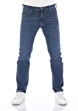 Lee Herren Jeans Regular Fit Daren Zip Fly Hose Blau Straight Jeanshose Baumwolle Denim Stretch Blue w33, Farbe: Bright Blue, Größe: 33W / 32L