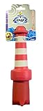 ROGZ LH02-C Lighthouse Dog Fetch Toy/schwimmendes Wurfspielzeug, rot/weiß