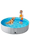 Toozey Hundepool für Große & Kleine Hunde, 80cm / 120cm / 160cm Faltbare Hunde Pools, Planschbecken für Kinder und Hunde, Hundebadewanne, Sicher & Umweltfreundlich