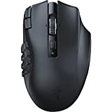 Razer Naga V2 HyperSpeed - Ergonomische Kabellose MMO Gaming Maus (19 Programmierbaren Tasten, Wireless 2,4 GHz, Bluetooth, Bis zu 250 Stunden, Focus Pro 30K Optischer Sensor) Schwarz