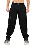 ZARMEXX Herren Sporthose Jogginghose Lang Fitnesshose Bodybuilding Kraftsport Hose Gym Pumperhose (schwarz, S)