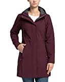 33,000ft Damen Softshelljacke Leichte Wasserdichte Regenjacke Lange Übergangsjacke Funktionsjacke Windjacke Atmungsaktive Softshellmantel mit Kapuze Regenmantel für Wandern Sporten, Weinrot XL