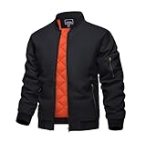 KEFITEVD Jacke für Männer Fleece Bomberjacke Relax Fit Midweight Sportswear Jacke Herren Windbreaker Jacken Warme Wintermäntel