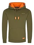 DENIMFY Hoodie Herren Regular Fit DFBenno Kapuzenpullover Pullover Sweatshirt Streetwear Grün XL, Größe:XL, Farben:Ivy Green (52403)