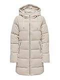 ONLY Damen Steppjacke ONLDOLLY LONG CORDUROY PUFFER OTW (DE/NL/SE/PL, Alphanumerisch, M, Regular, Regular, hellgrau)