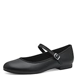 MARCO TOZZI Damen Ballerinas mit Riemchen Vegan, Schwarz (Black Nappa), 40 EU