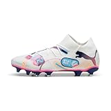 PUMA Future 7 Match Fg/Ag Fußballschuh für Herren, Weiß, Blau, Rosa, 43 EU