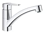 GROHE StartEco - Einhand- Spültischarmatur (Schwenkbereich 140°, langlebige Oberfläche, flacher Auslauf), chrom, 31685000