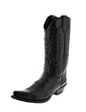 Sendra Boots 2073 Snowbut Negro/Damen & Herren Cowboystiefel Schwarz/Westernstiefel/Cowboy Boots/Schwarzer Stiefel, Groesse:48