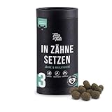 Tales & Tails In Zähne setzen Zahnpflege-Snack für Hunde, Allergiker geeignet, Getreidefrei - 1 Dose 325g