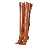 GIARO ARABELLA Premium Stiefel für Damen - elegante High-Heels - Kniestiefel mit hohem Absatz - Damenstiefel - Stöckelschuhe für Frauen - erhältlich in 15 Farben (Braun, numeric_41)