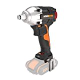 WORX WX272.9 Nitro Bürstenloser Akku Schlagschrauber 20V - 300Nm, Mit Variablem 3-Gang-Getriebe Und LED-Licht - Ideal Für Diverse Schraubarbeiten - Ohne Akku Und Ladegerät