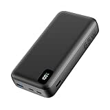 A ADDTOP Power Bank, 65 W 20000 mAh Power Bank PD3.0 + QC4.0 USB C Input & Output Schnellladung 3 Ausgänge Externes Ladegerät für Laptop MacBook Dell XPS iPhone iPad Switch (Schwarz)